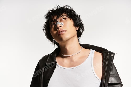 Preview: Style unbound portrait of a handsome asian man posing in studio