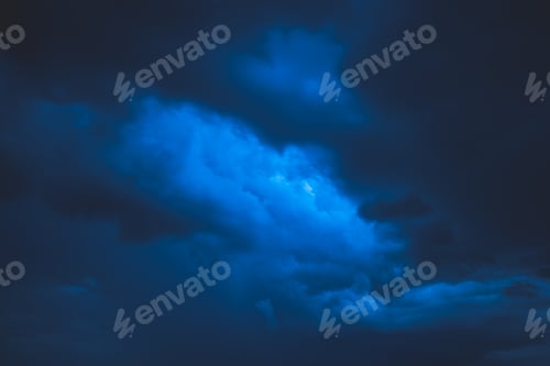 Preview: Night Stormy Sky Before Rain. Cloudy Sky