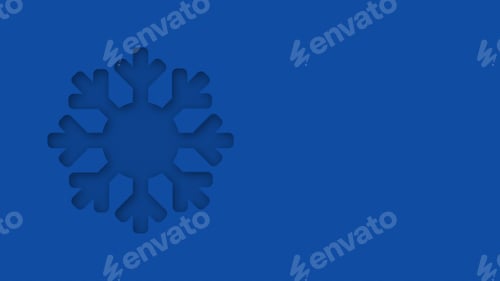 Preview: Blue textured canvas background with cutout christmas snowflake shape
