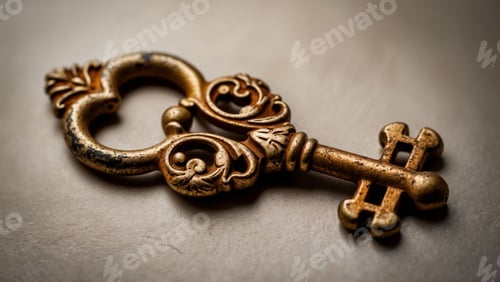 Preview: Antique Elegance: Ornate Bronze Key