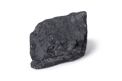 Preview: Natural wood charcoal Isolated on white