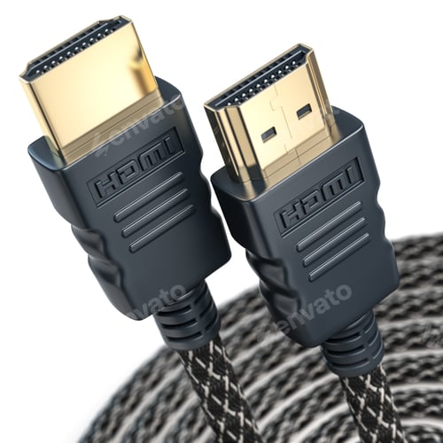 Preview: HDMI cable for computer tv and video video isolated on white.