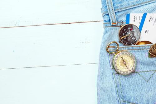 Preview: Travel Essentials: Compasses and Airline Tickets