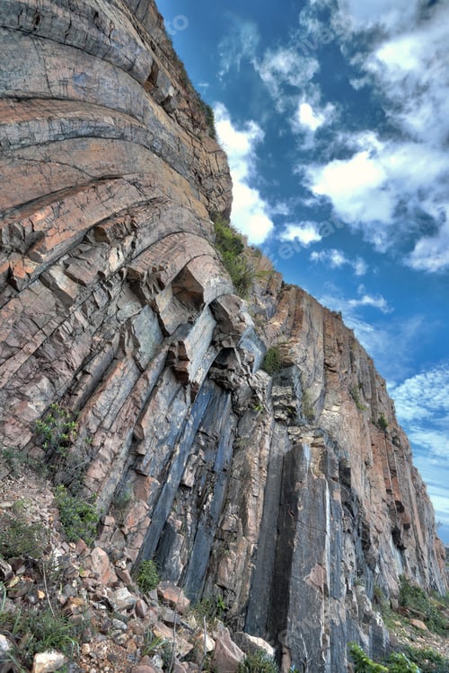 Preview: Hong Kong geopark, natural hexagonal column mural