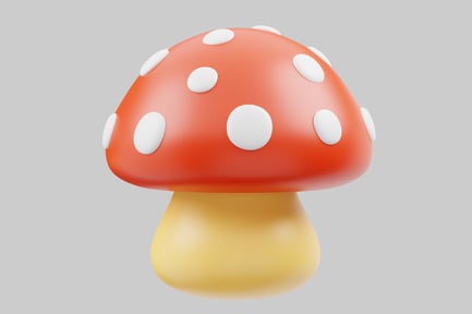 Preview: Mushroom with red cap and white spots