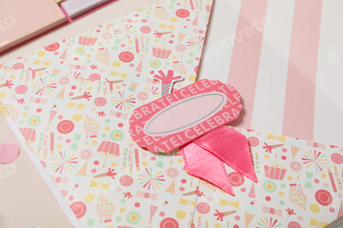 Preview: Scrapbooking, on a light background, close-up.