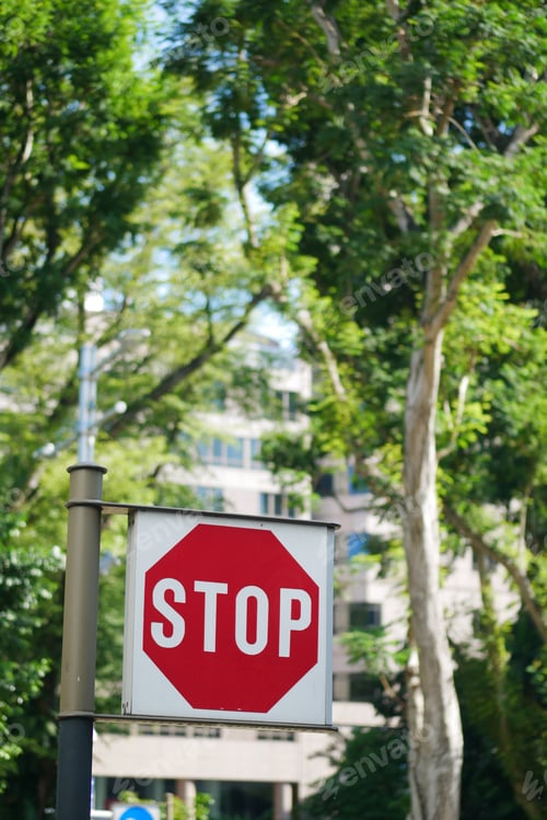 Preview: Stop sign in a empty road