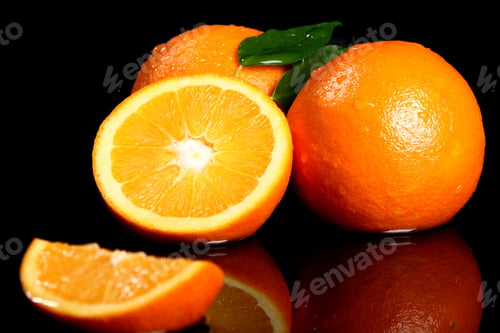 Preview: Close up of fresh orange fruit