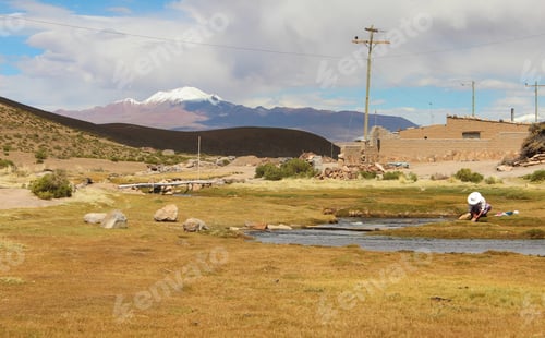 Preview: Village in the desert region of the Bolivian altiplano
