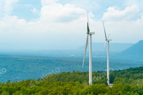 Preview: Wind turbine construction site, renewable electricity generator.