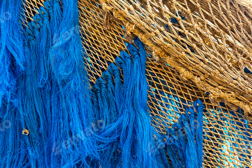 Preview: Blue and Brown Fishing Net Texture
