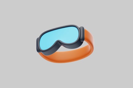 Preview: Cartoon winter ski goggles