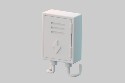 Preview: White cartoon electrical box cabinet