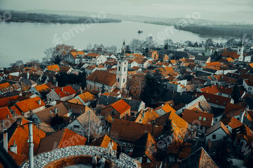 Preview: Aerial view of Belgrade, Serbia, showcasing the cityscape.