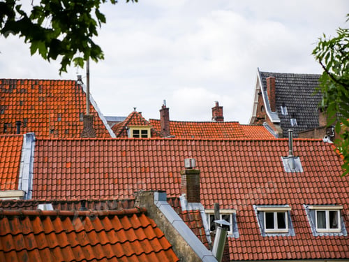 Preview: Typical dutch roofs in a city