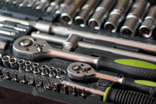 Preview: Set of tools for car repair in box