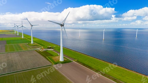 Preview: Wind Turbines in Flevoland, Netherlands A Leading Example of the Pioneering Green Energy Transition