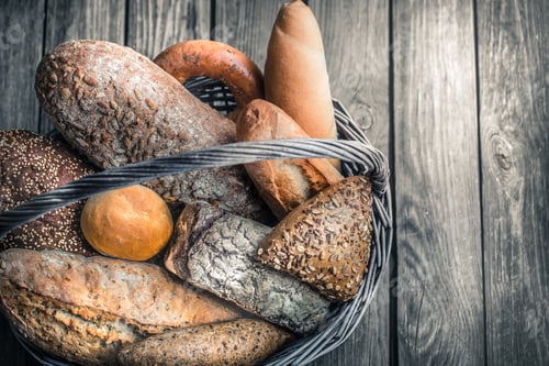 Preview: a basket of a variety of fresh bread