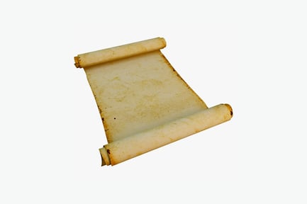 Preview: Rolled parchment with indentation and mounting holes