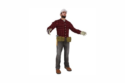 Preview: Construction worker with outstretched arms
