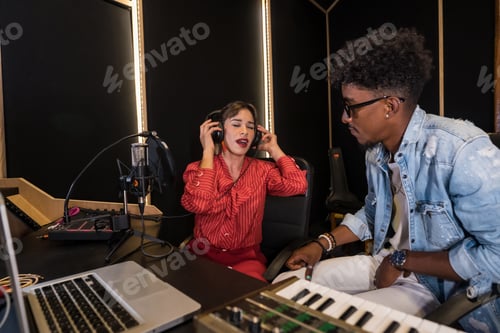 Preview: Team recording a new song album in studio