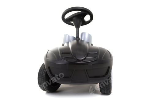 Preview: Black toy car isolated on white background