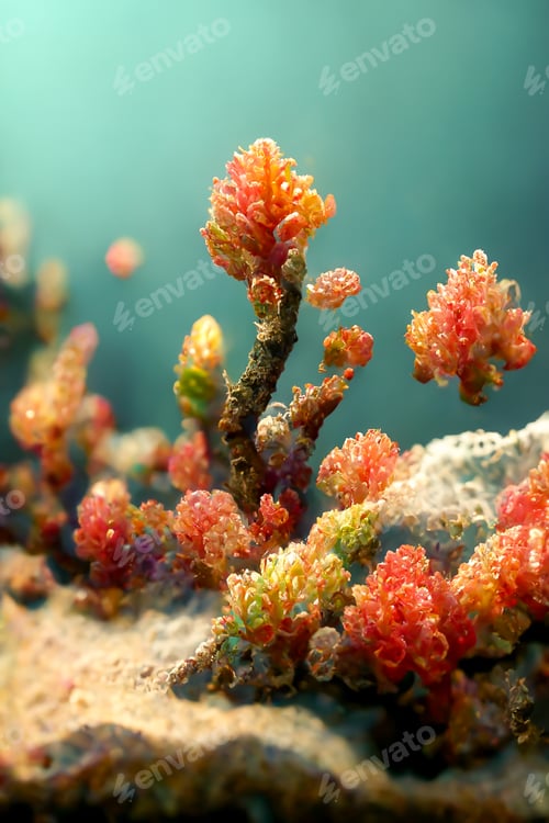 Preview: colorful coral abstract background 3D illustration