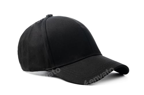 Preview: Black Baseball Cap on White Background