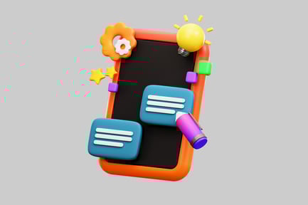 Preview: Marketing blackboard with icons