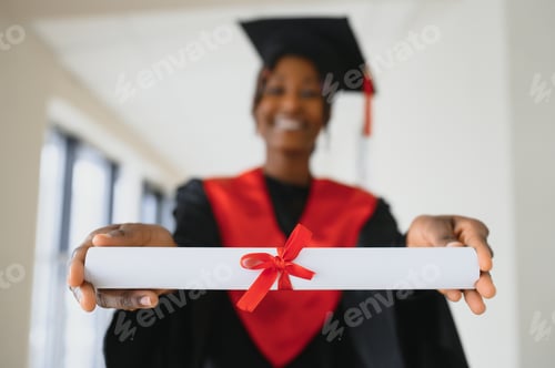 Preview: portrait of Beautiful African-American graduate
