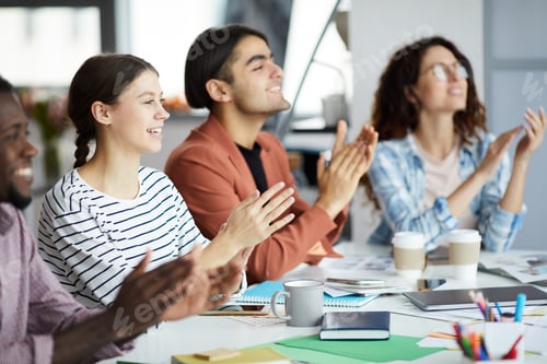 Preview: Young People Clapping for Presentation