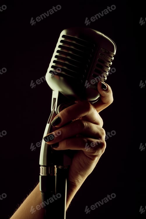 Preview: audio microphone retro style