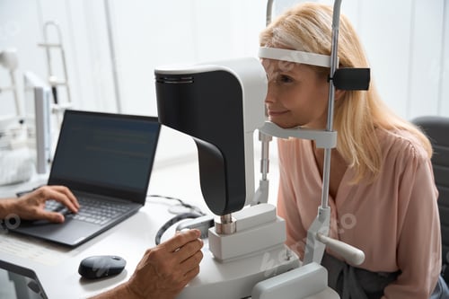 Preview: Woman is having diagnostics in ophthalmological clinic