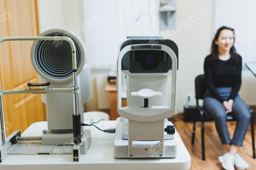 Preview: Examination of vision on modern ophthalmological equipment. Eye examination