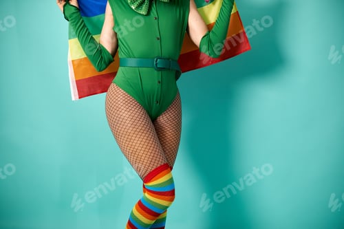 Preview: Anonymous person with LGBT flag