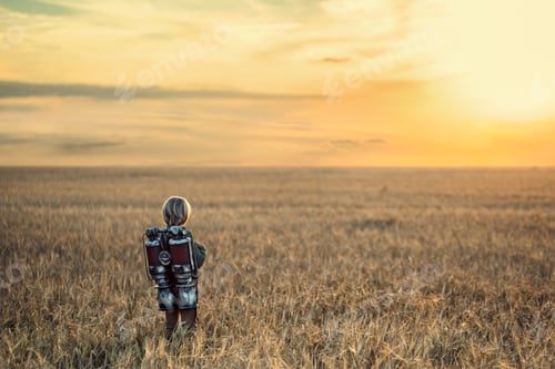 Preview: Boy with a backpack