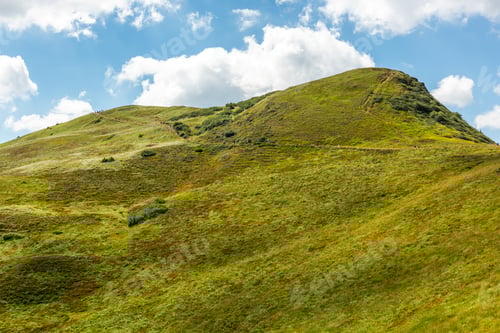 Preview: Wilderness and scenic nature and alpine landscape at summer in Bieszczady Mountains, Poland.