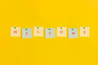 Preview: Welcome Message on Yellow Background