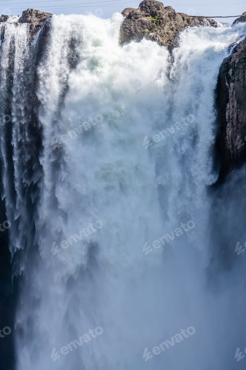 Preview: Water Over The Edge Of Snoqualime Falls In Washington State.