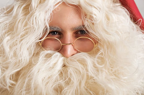 Preview: Close up of Santa in glasses