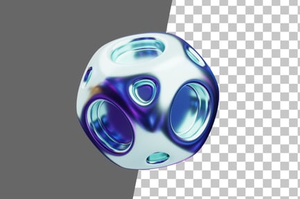 Preview: Chromatic Abstract Smooth Cube 3D Icon
