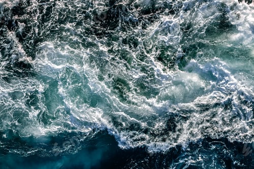 Preview: Blue waves of water of the river and the sea meet each other during high tide and low tide.