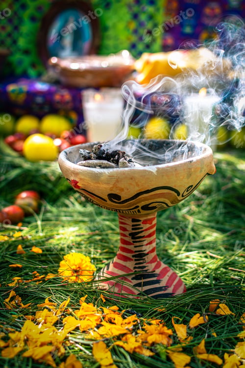 Preview: Traditional Mexican offerings used for altars during Mexican holiday Day of the Dead