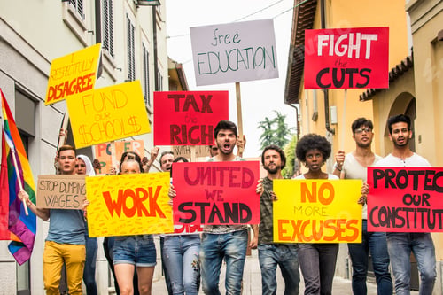Preview: Activists demonstrating against social issues