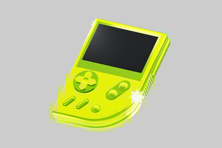 Preview: Retro handheld game console lime