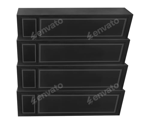 Preview: Metal Boxes isolated on white background