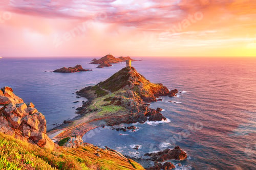Preview: Torra di a Parata with Genoese Tower and Archipelago of Sanguinaires islands