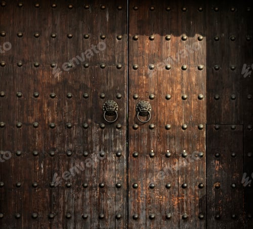 Preview: Wooden Antiqur Door Aged Decor Detail Timber