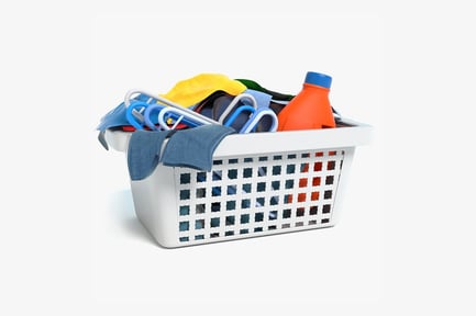 Preview: Laundry Basket with Clothes and Detergent