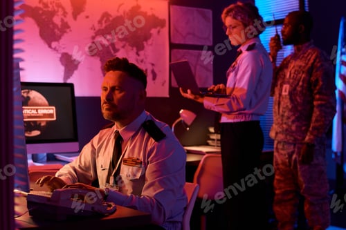 Preview: Professionals Working in Control Room During Critical Error